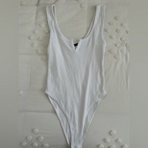 zara white tank bodysuit